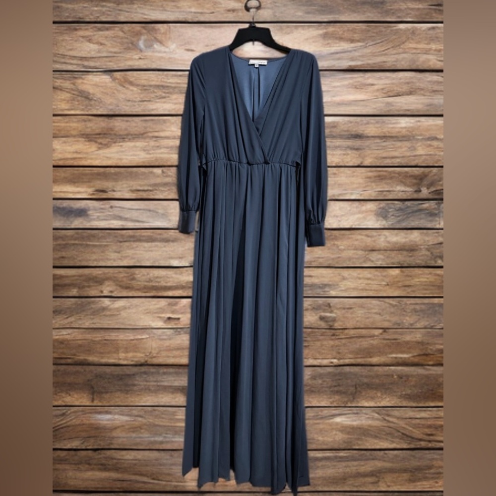 Elegant Peacock Blue Baltic Born Maxi Dress Small